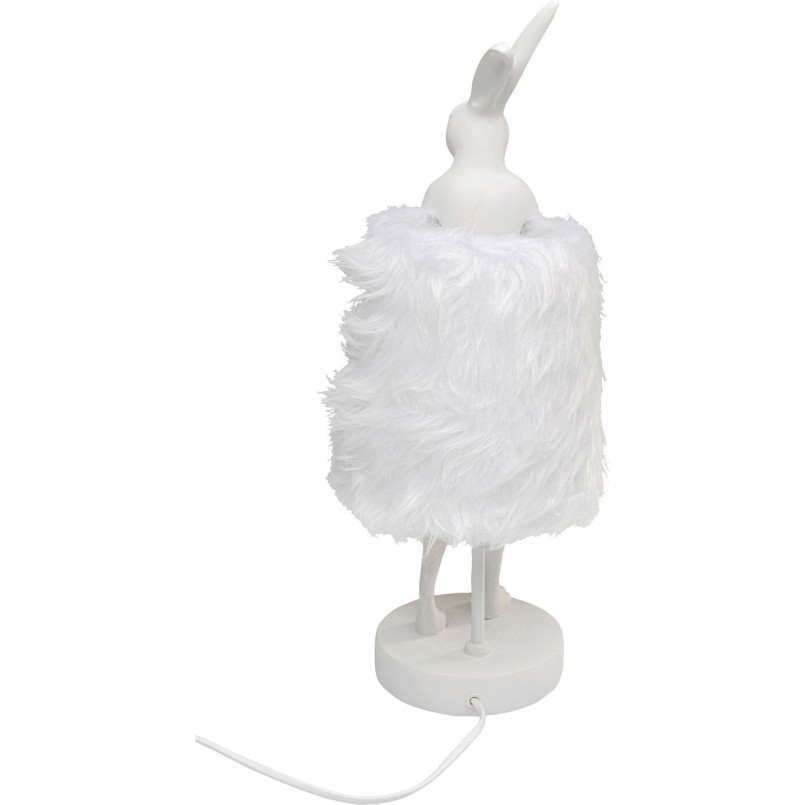Lampe à poser Animal Rabbit Fur blanc/argenté 50cm