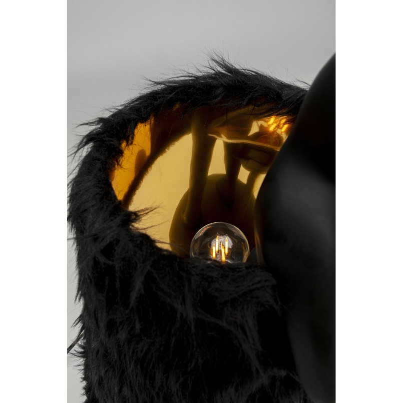 Lampe à poser Animal Rabbit Fur noir/doré 68cm