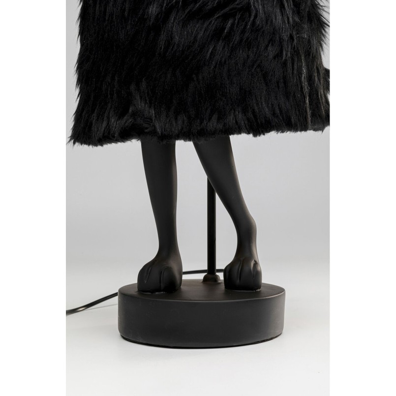 Lampe à poser Animal Rabbit Fur noir/doré 68cm