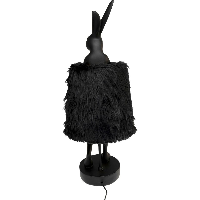 Lampe à poser Animal Rabbit Fur noir/doré 68cm