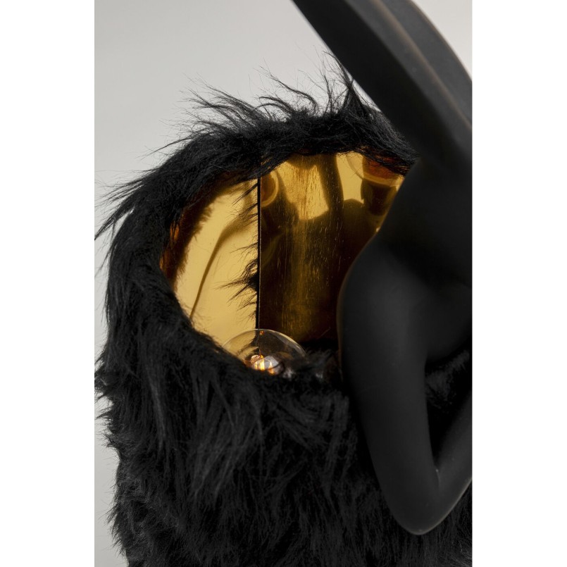 Lampe à poser Animal Rabbit Fur noir/doré 50cm