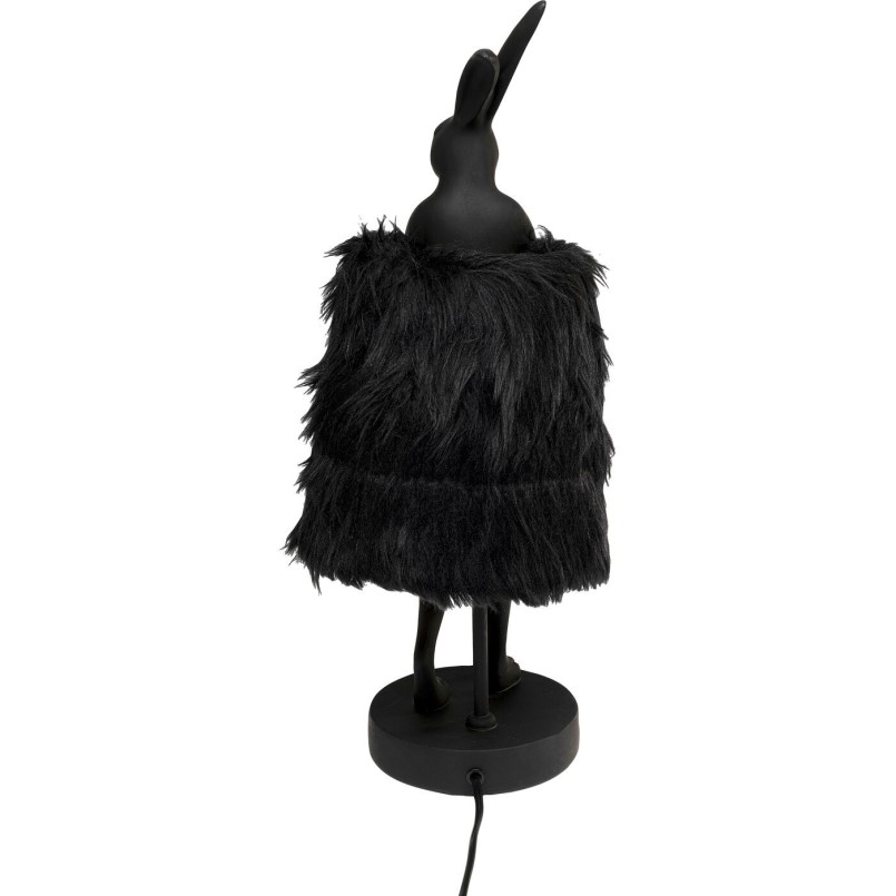 Lampe à poser Animal Rabbit Fur noir/doré 50cm