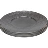 Assiettes noires en grès - Cosmsos - Kare Design