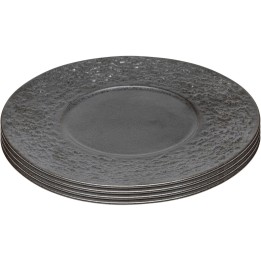 Assiettes noires en grès - Cosmsos - Kare Design