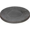 Assiettes noires en grès - Cosmsos - Kare Design