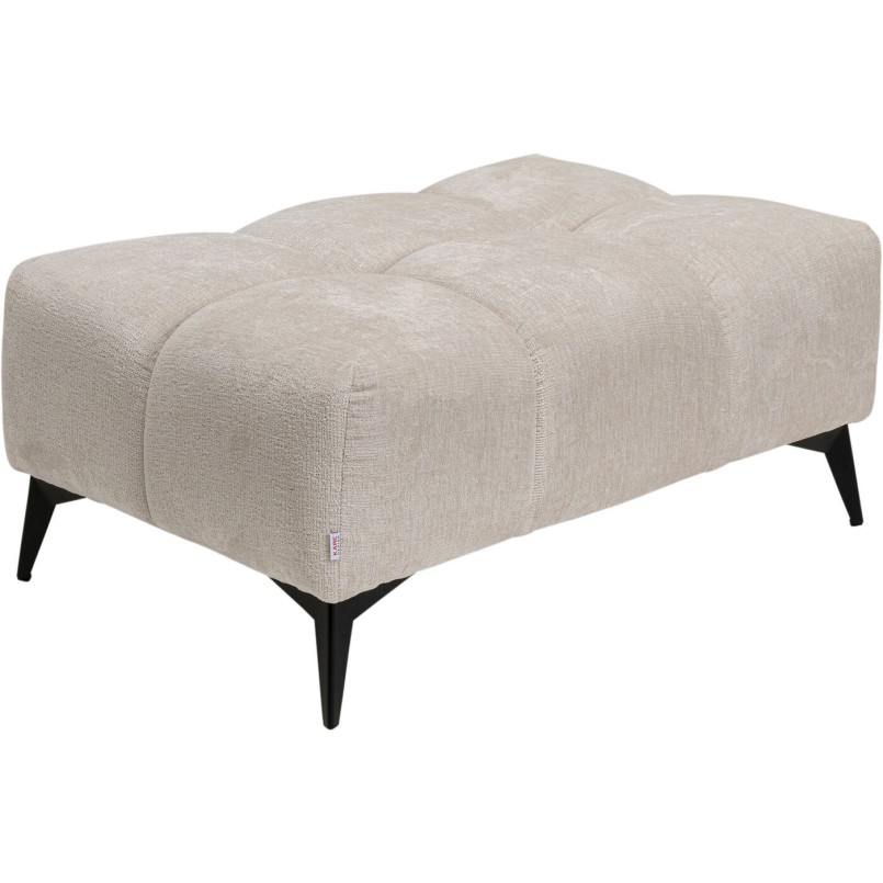 Repose-pieds en velours crème - Nia - Kare Design