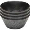Black stoneware bowls set of 4 - Cosmos - Kare Design