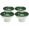 Green and white porcelain bowls set of 4 - Colorino - Kare Design