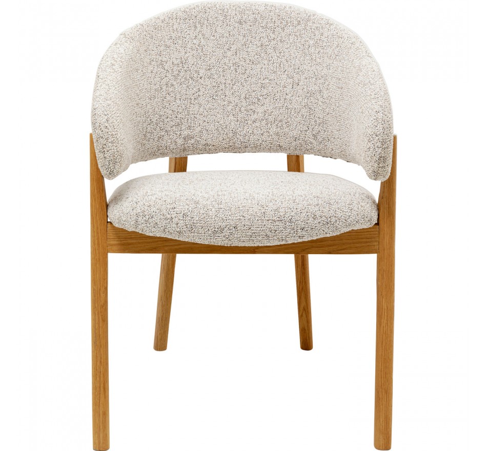 Chair with armrests August grey Kare Design