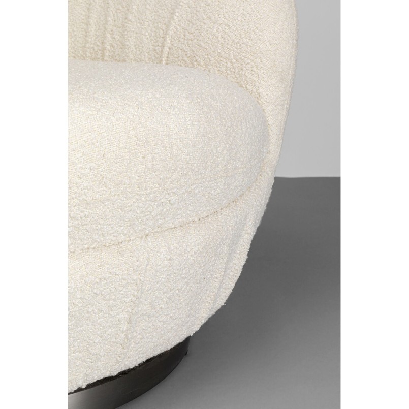 Fauteuil pivotant Nube bouclé