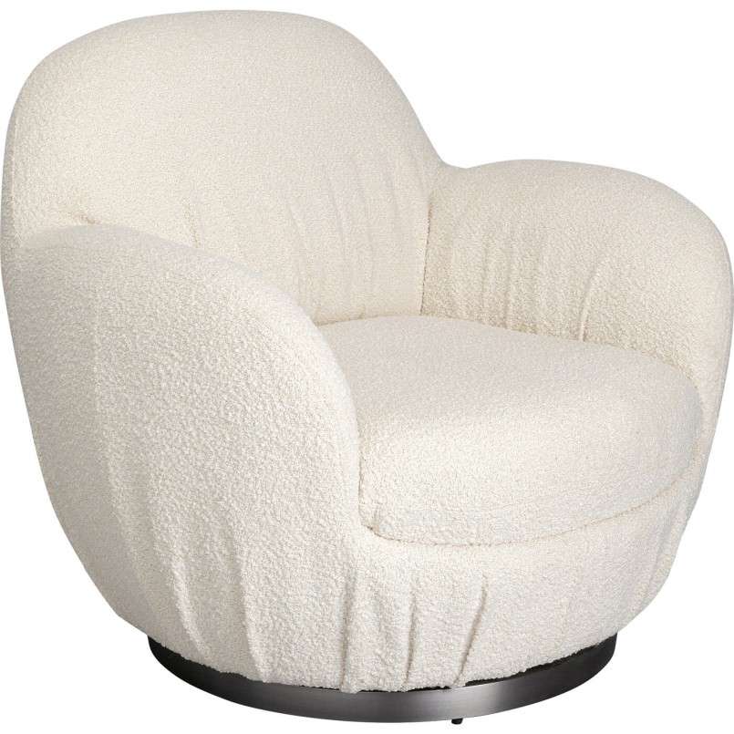 Fauteuil pivotant Nube bouclé