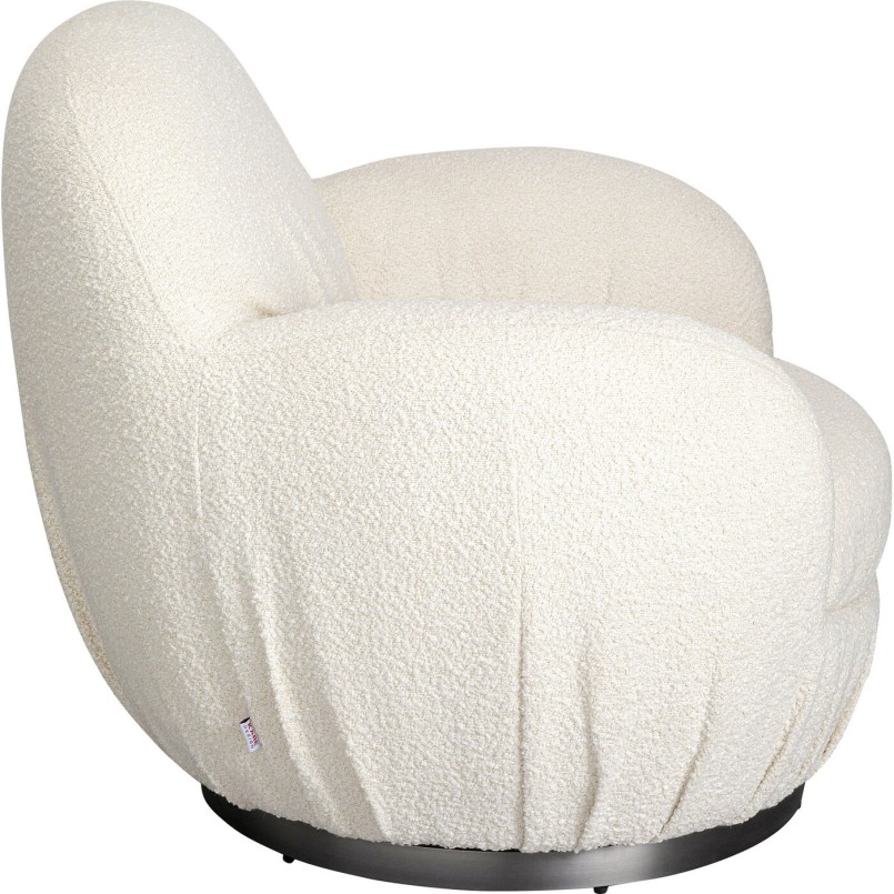 Fauteuil pivotant Nube bouclé