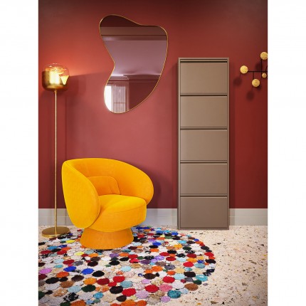 Wall Mirror Shape Brass 110x120cm Kare Design