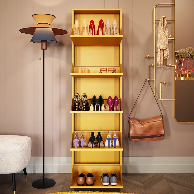 Yellow shoe rack - Caruso - Kare Design