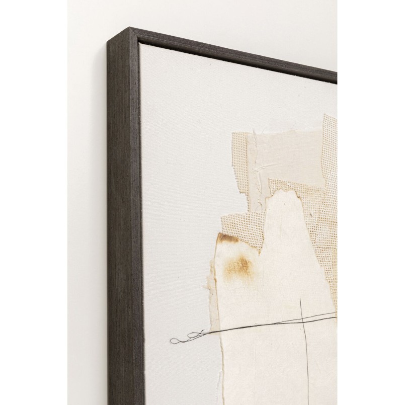 Abstract beige textured square - Arty Collage - Kare Design
