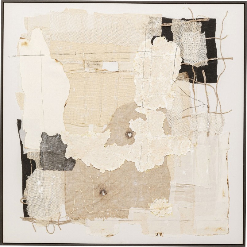 Abstract beige textured square - Arty Collage - Kare Design
