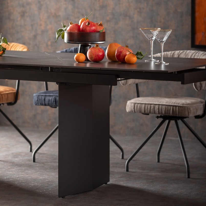 Gray swivel armchair - Arabella - Kare Design