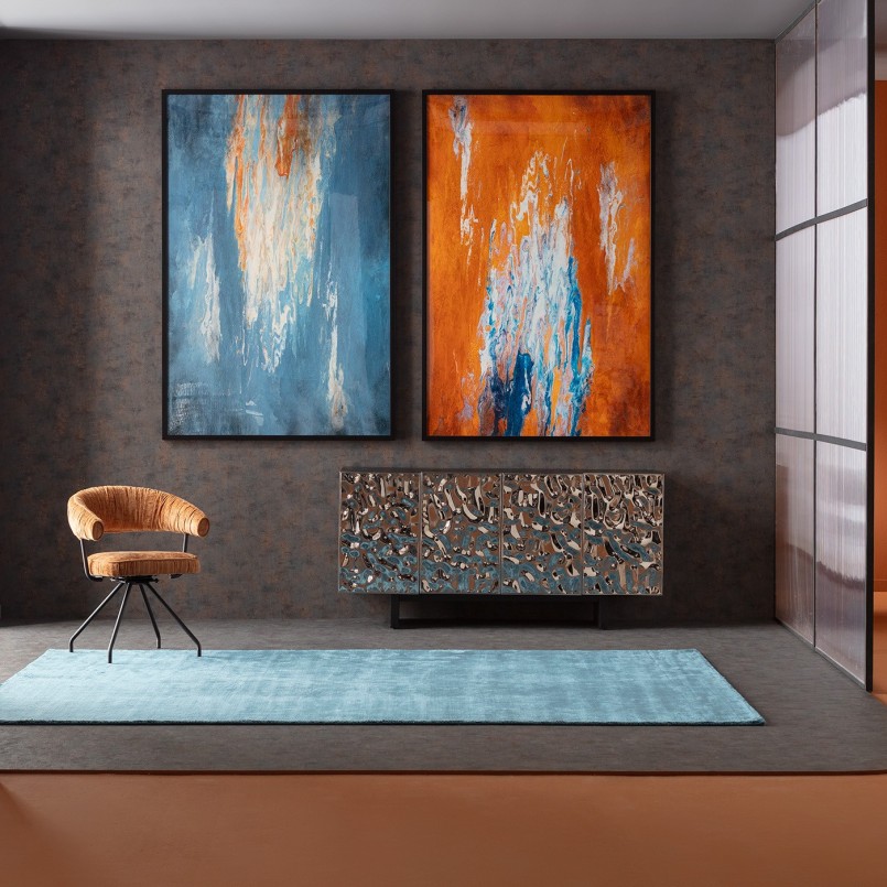 Tableau encadré abstrait orange - Artistas - Kare Design