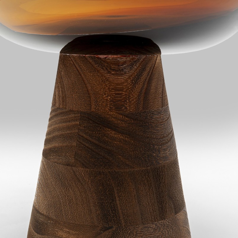 Vase marron en verre et bois - Earthy - Kare Design