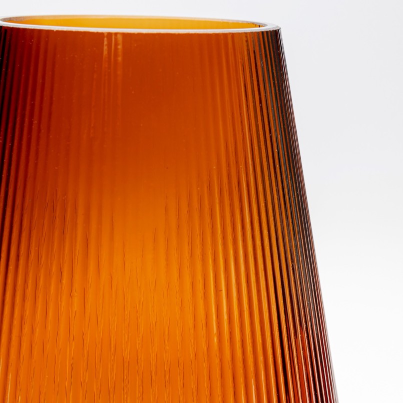 Vase marron en verre texturé - Earthy - Kare Design