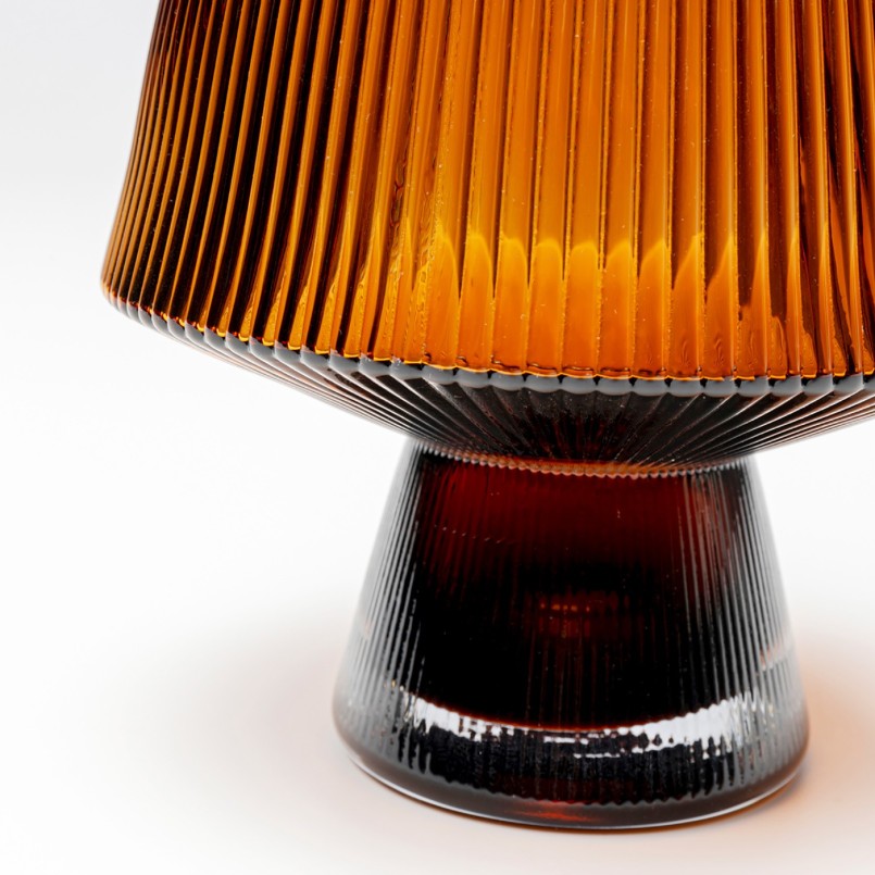 Vase marron en verre texturé - Earthy - Kare Design
