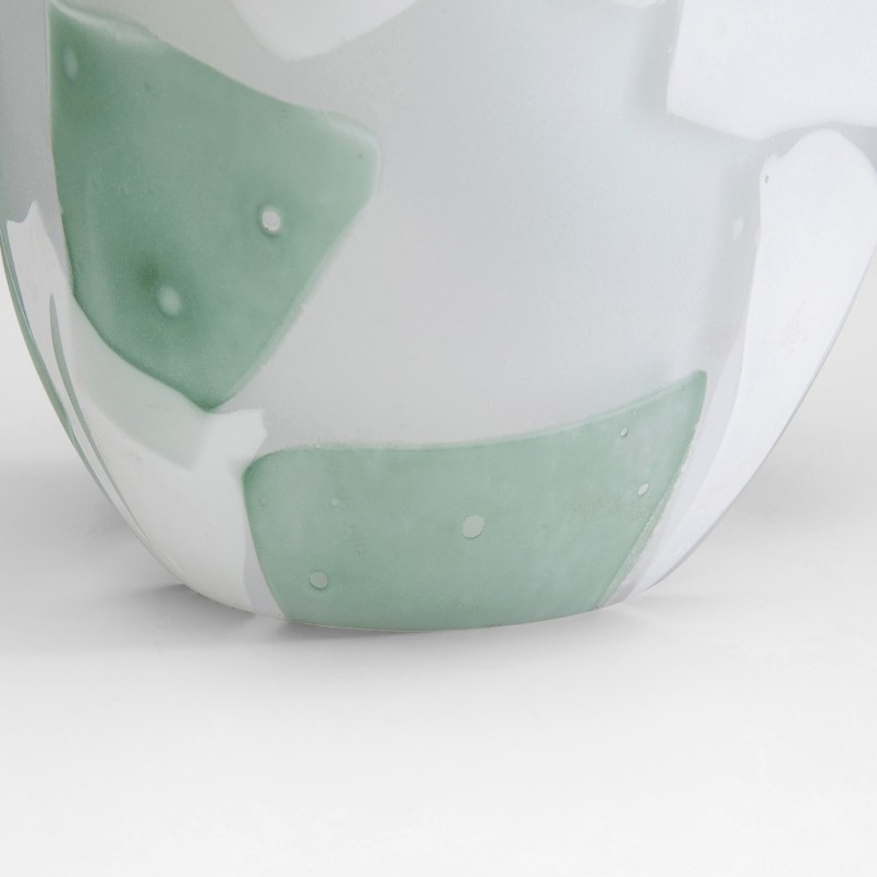Green and white glass vase - Galicia - Kare Design