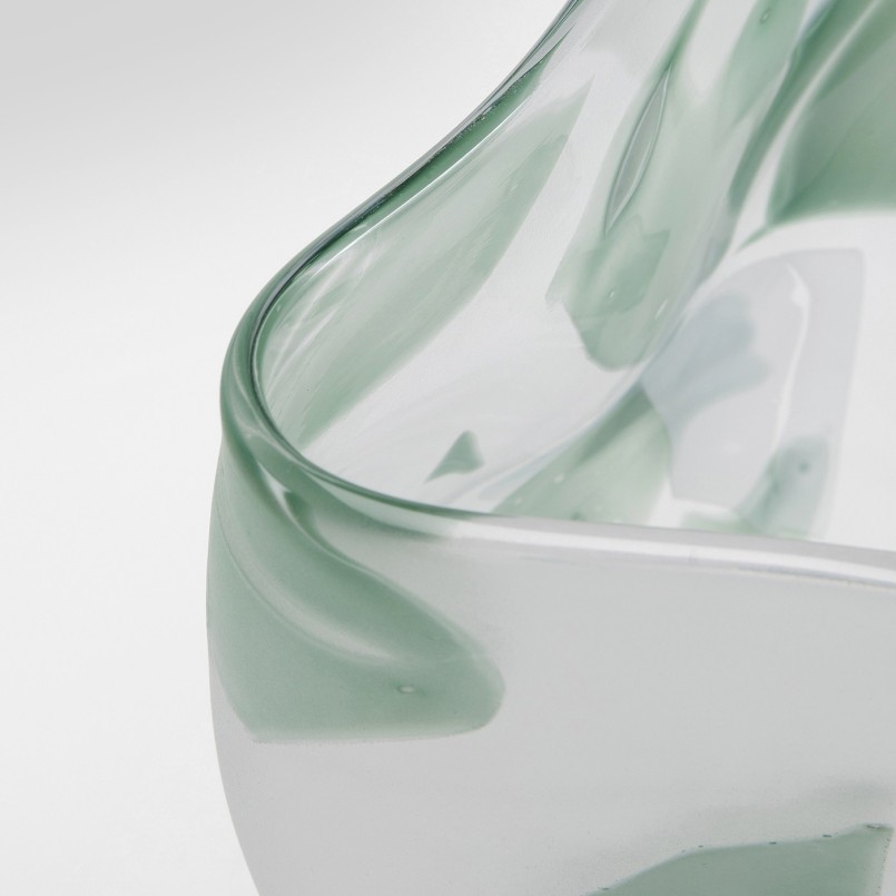 Green and white glass vase - Galicia - Kare Design