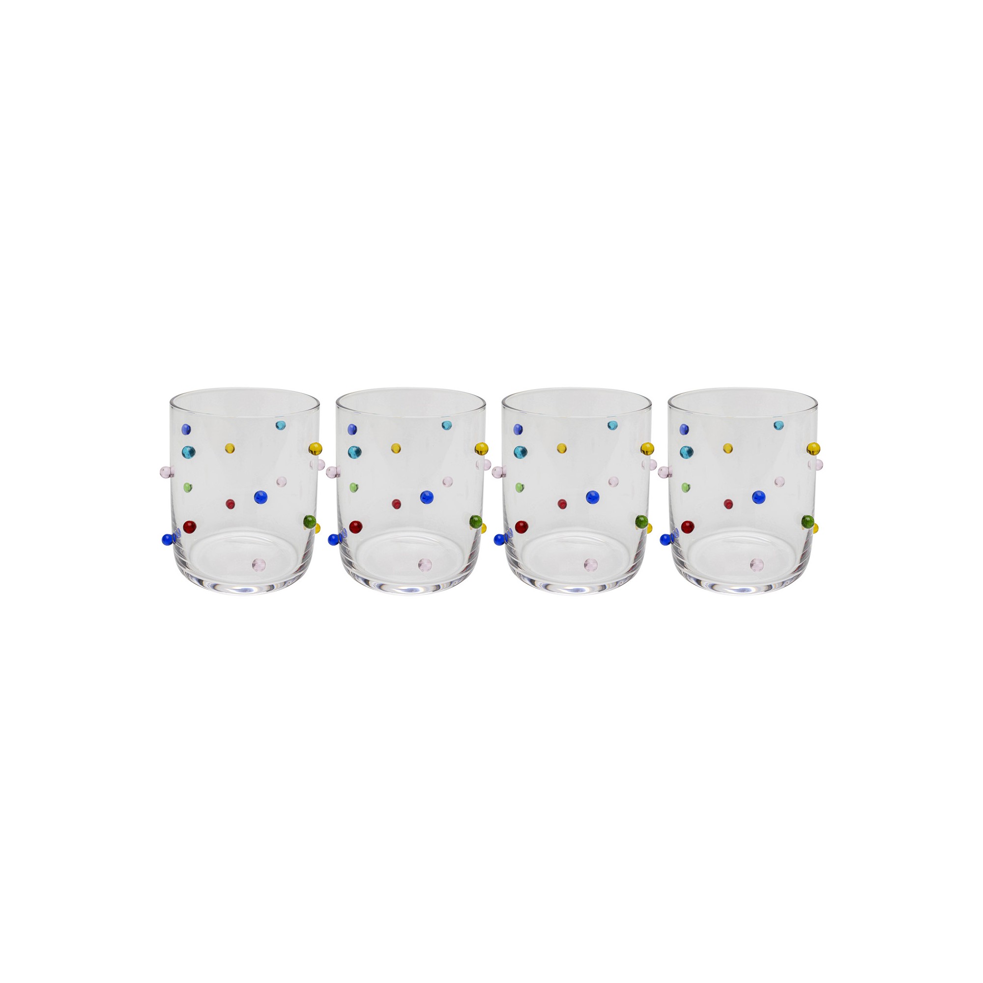 Verres à eau Party Dots set de 4 Kare Design