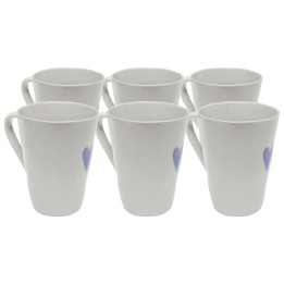 Mugs blancs avec un coeur bleu - Cuori - Kare Design