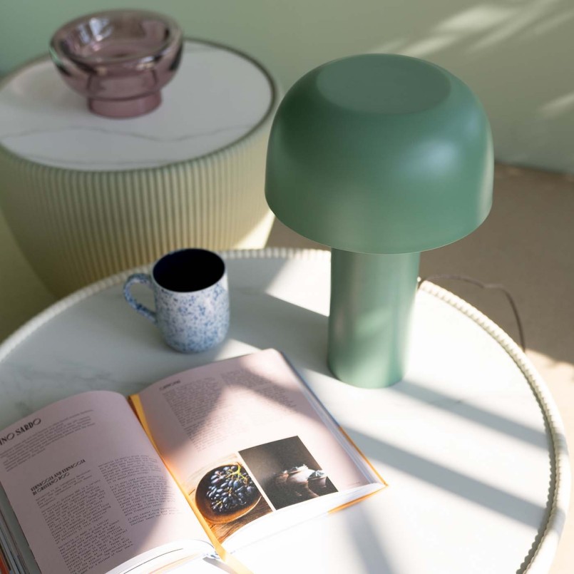Lampe de table rétro verte - Loungy - Kare Design