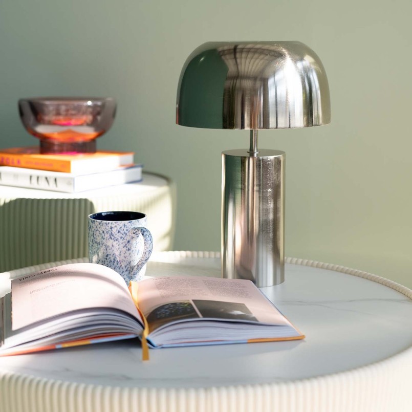 Lampe de table rétro chromée- Loungy - Kare Design