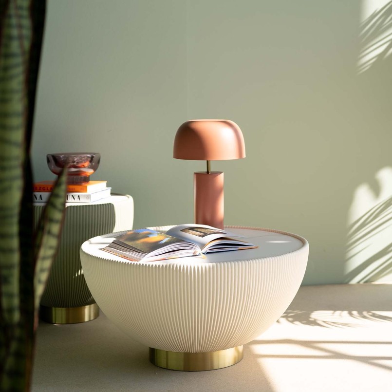 Lampe de table rétro rose - Loungy - Kare Design