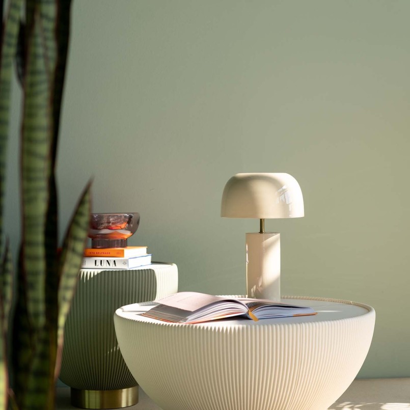 Retro beige table lamp - Loungy - Kare Design