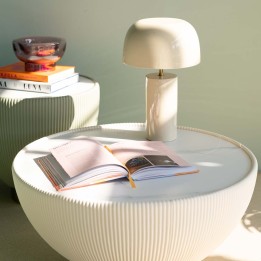 Retro beige table lamp - Loungy - Kare Design