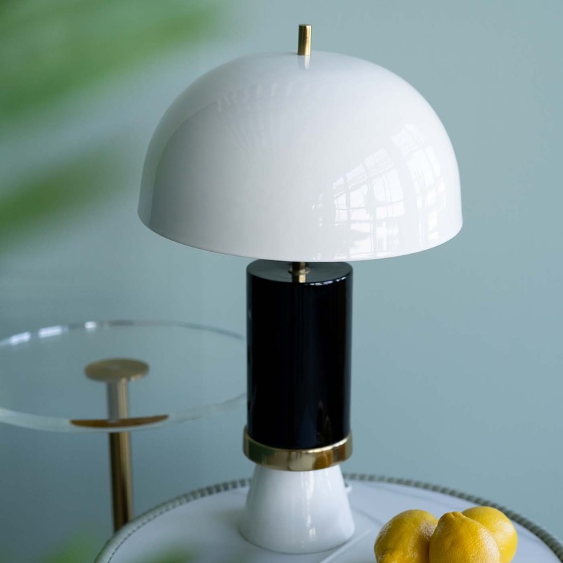 Retro black and white steel lamp - Josy - Kare Design