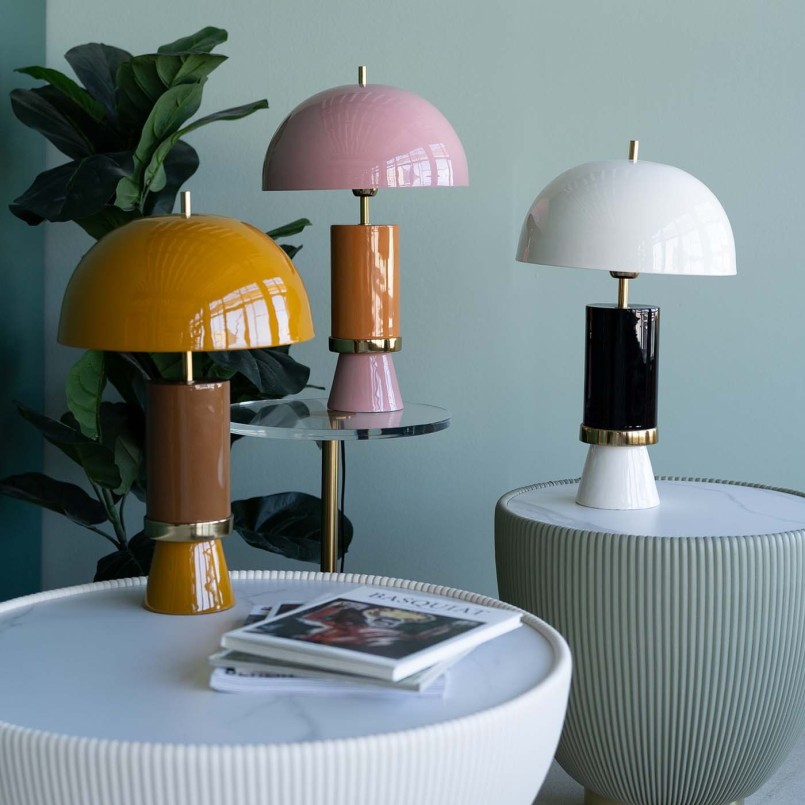 Retro black and white steel lamp - Josy - Kare Design