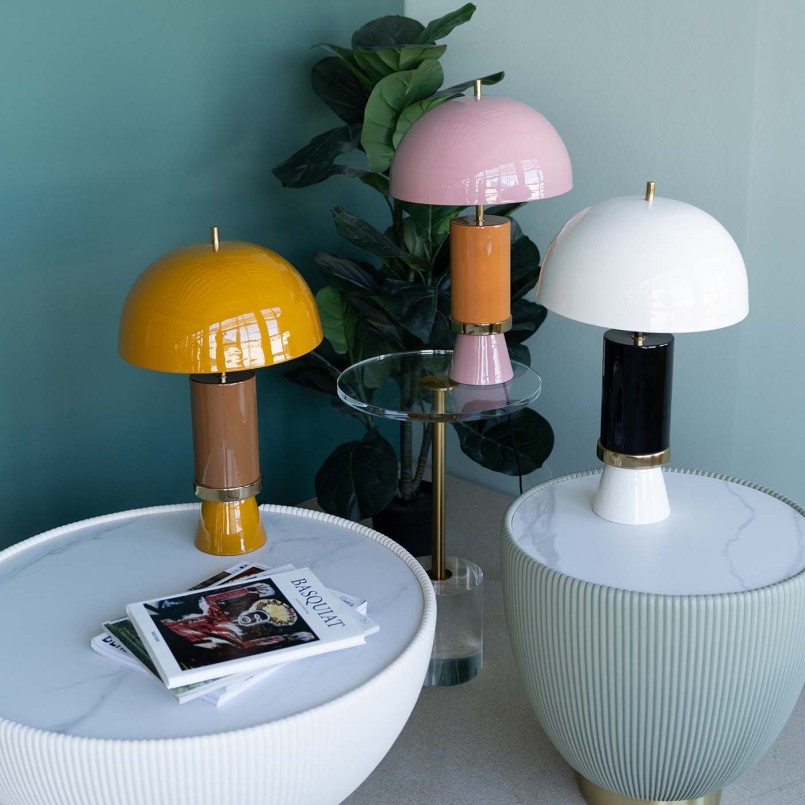 Retro black and white steel lamp - Josy - Kare Design