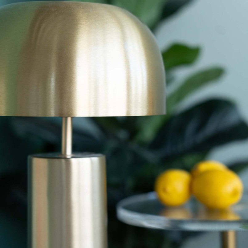 Lampe de table rétro dorée - Loungy - Kare Design