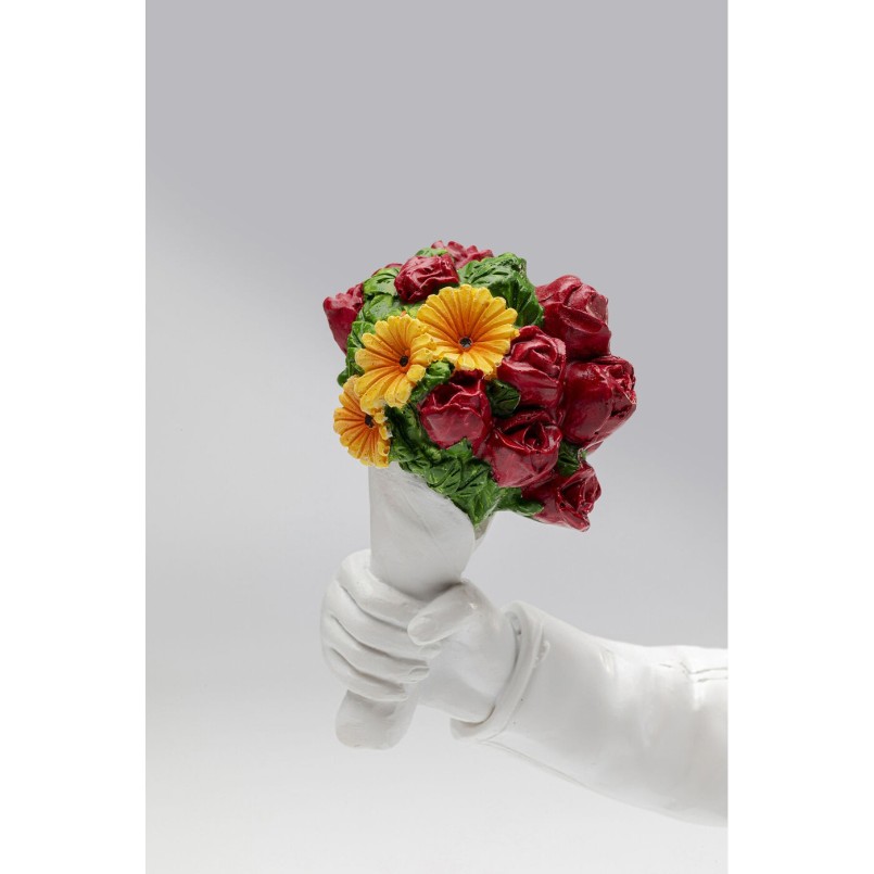 Figurine décorative Street Art Bouquet blanc 27cm