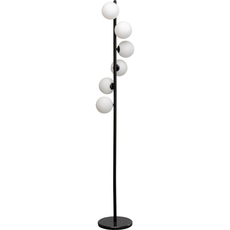 Lampadaire Scala Balls Milky noir 160cm