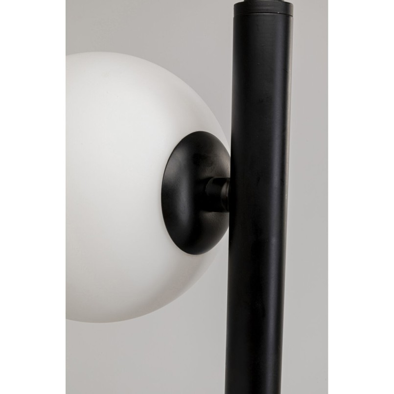 Lampadaire Scala Balls Milky noir 160cm