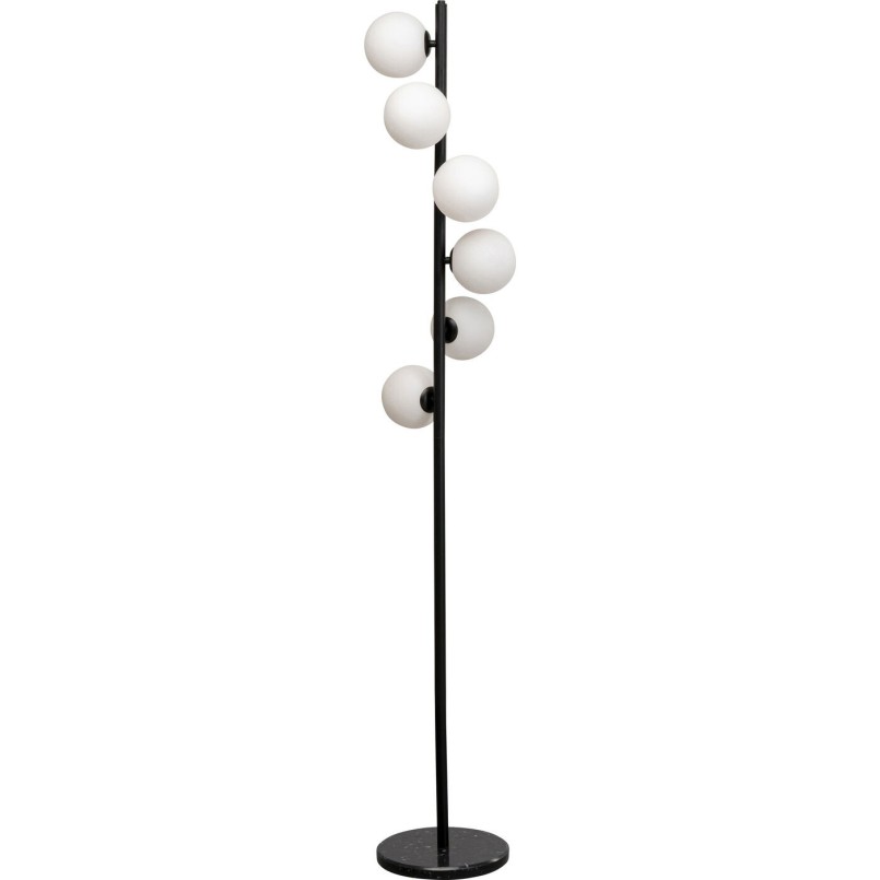 Lampadaire Scala Balls Milky noir 160cm