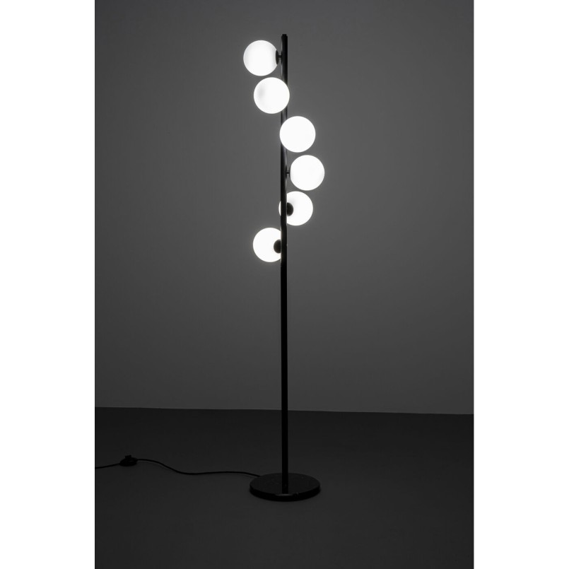 Lampadaire Scala Balls Milky noir 160cm