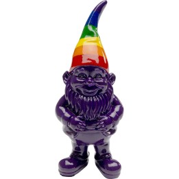 Figurine décorative Gnome Standing Rainbow violet