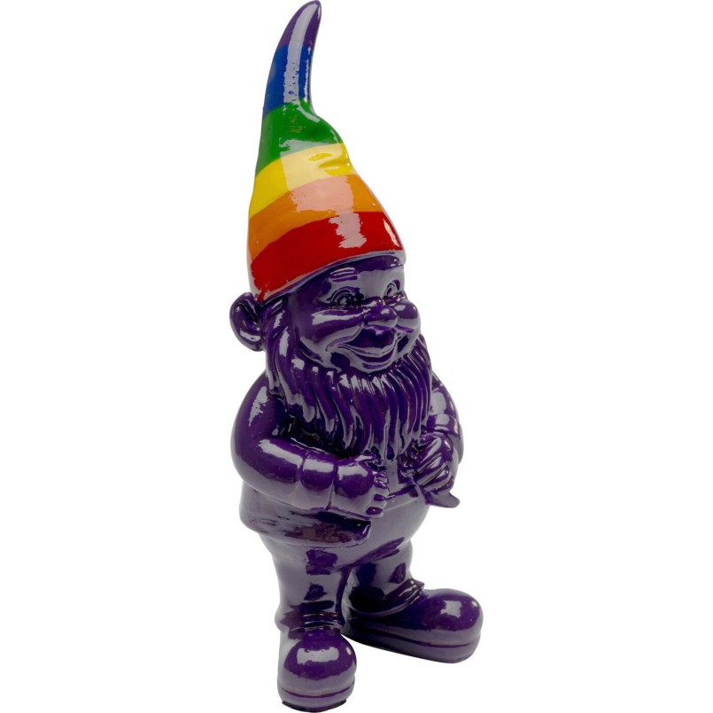 Figurine décorative Gnome Standing Rainbow violet