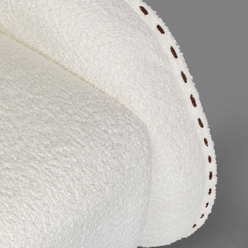 Fauteuil à bascule en polyester crème - Swing Ritmo - Kare Design