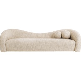 3-seater sofa in cream and beige woven fabric - Livia - Kare Design