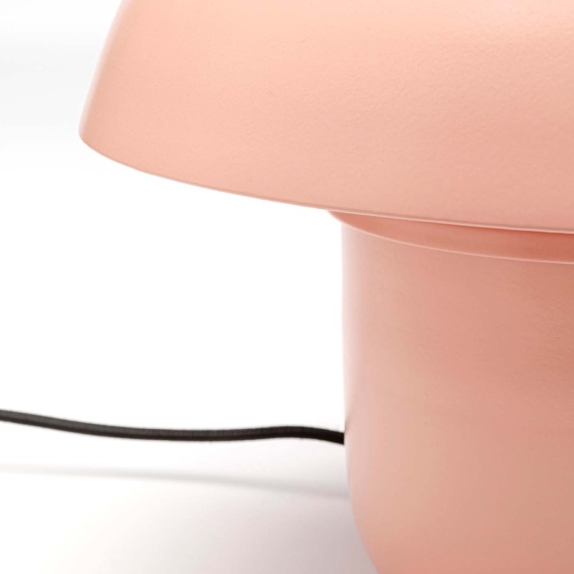 Lampe champignon rétro en acier rose - Mushroom - Kare Design