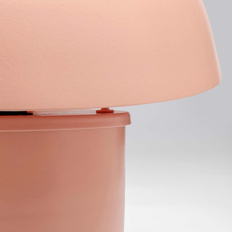 Lampe champignon rétro en acier rose - Mushroom - Kare Design