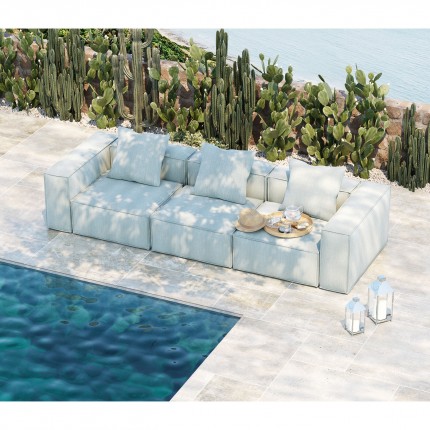 Canapé de jardin Korali Beach 3 places bleu Kare Design